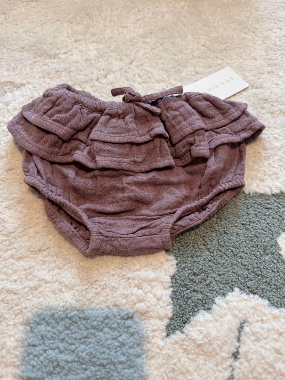 Jamie Kay Dusty Mauve Ruffle Diaper Cover